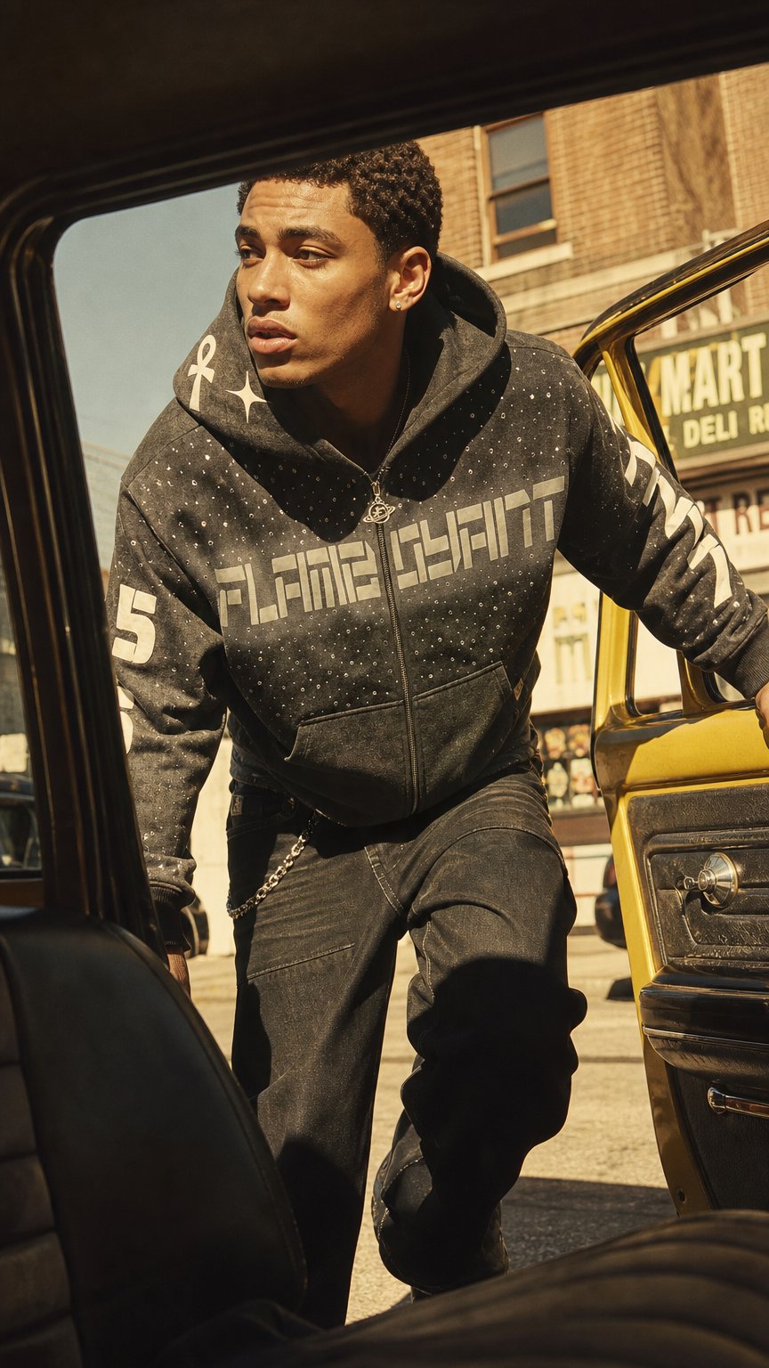 AI product shot of Divine Timing Hoodie