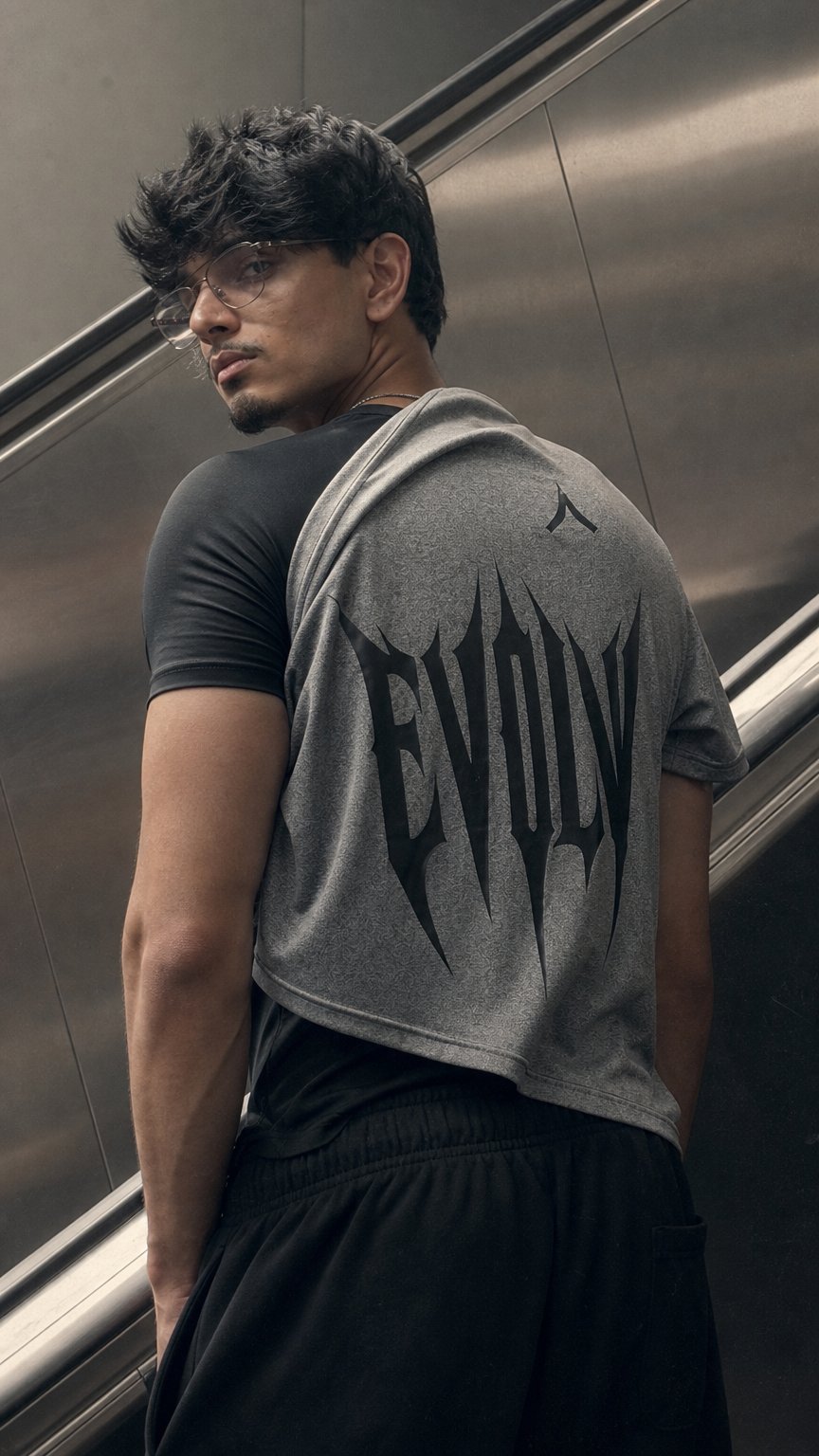 AI product shot of Acension Performance Tee (Light Gray)