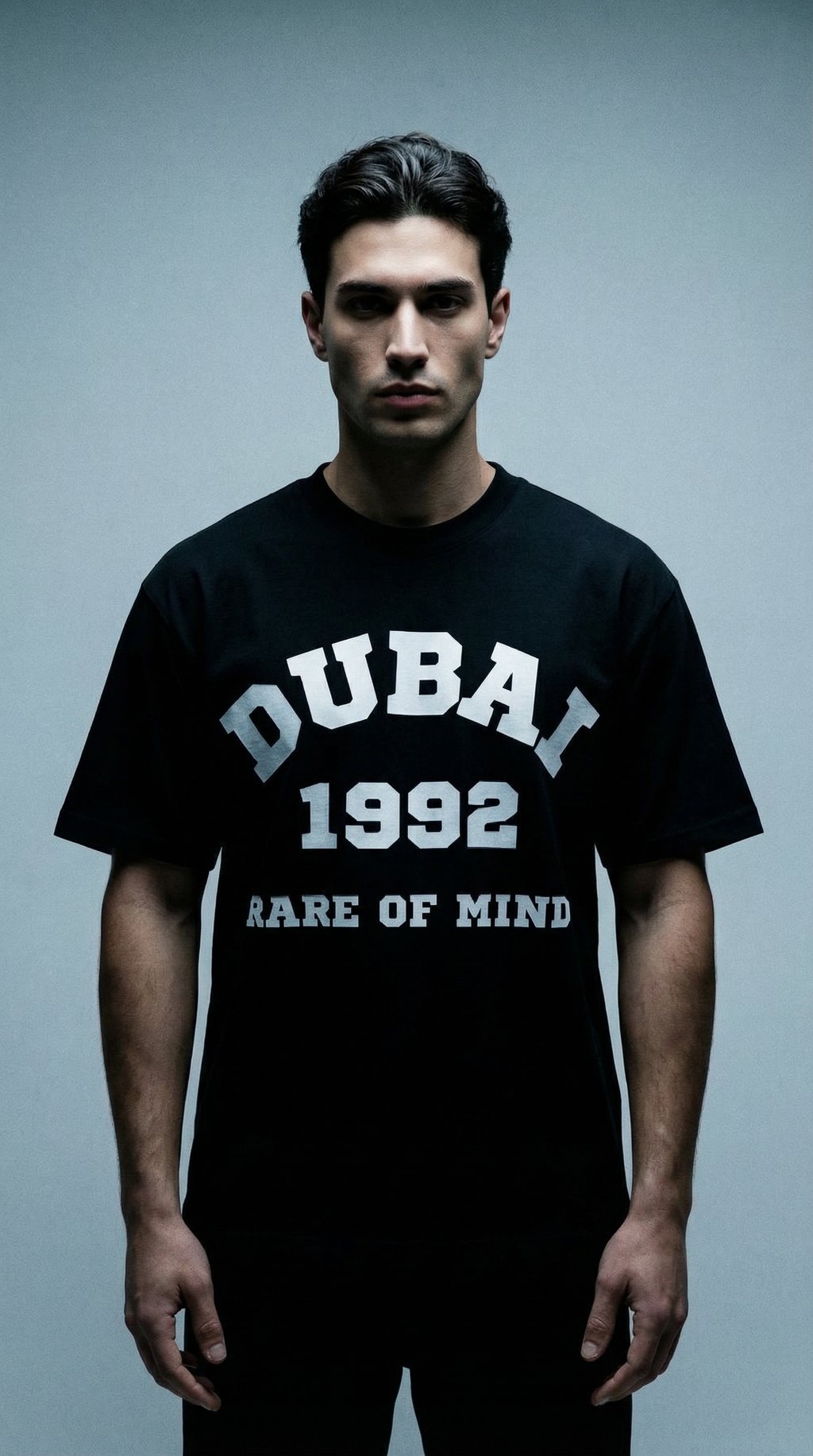 AI product shot of Dubai 1992 Oversized Tee