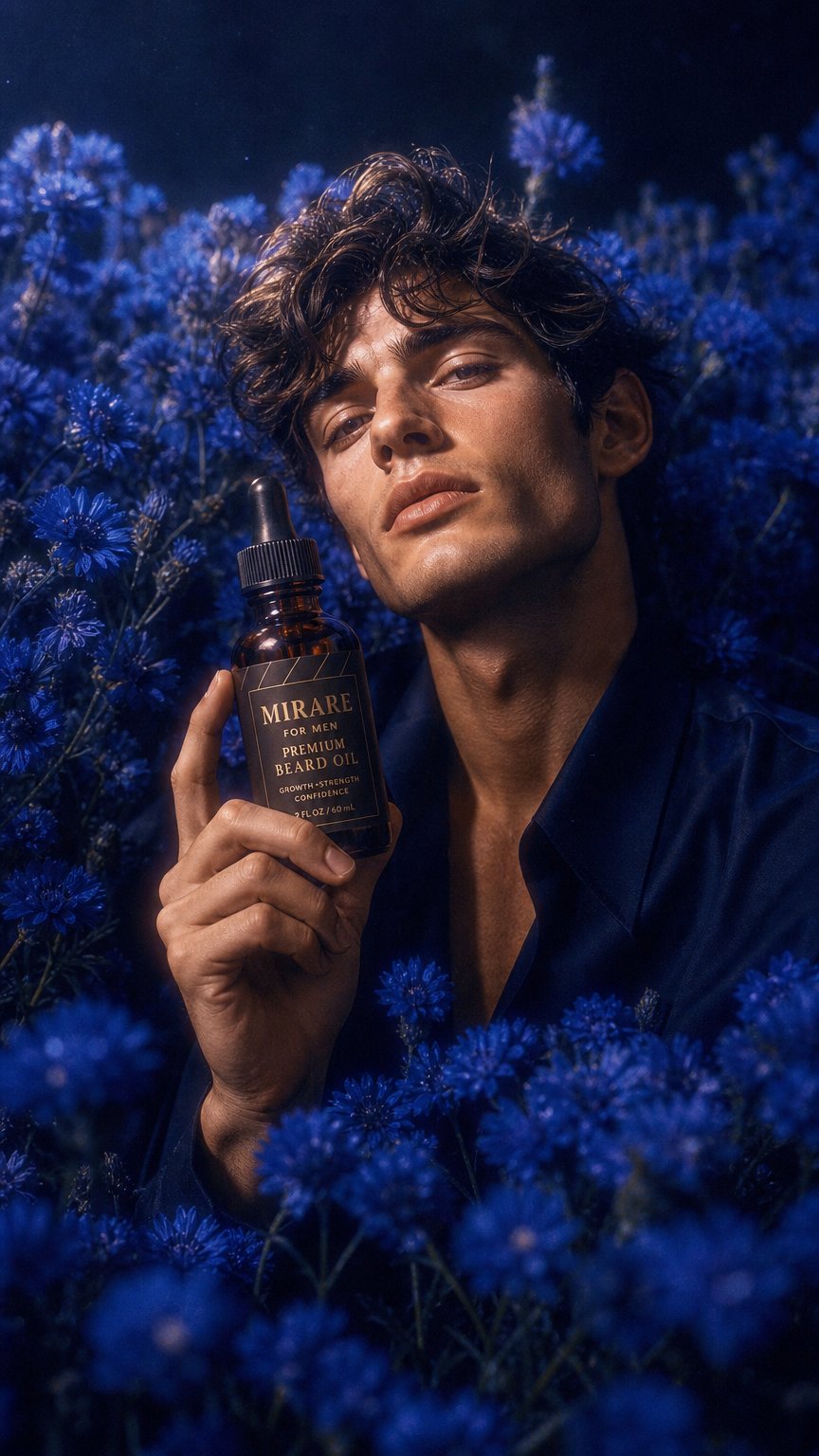 AI product shot of Premium Men's Beard Oil