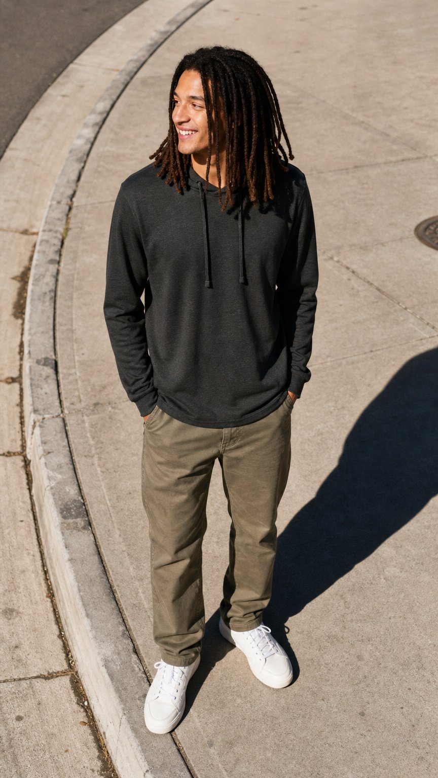 AI product shot of Allmade AL6003 Unisex Tri-Blend Hoodie Tee