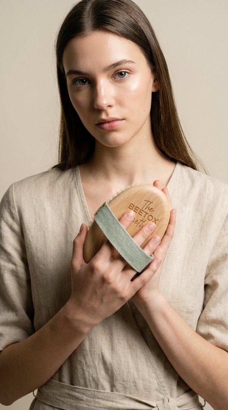 AI product shot of BEETOX Dry Body Brush