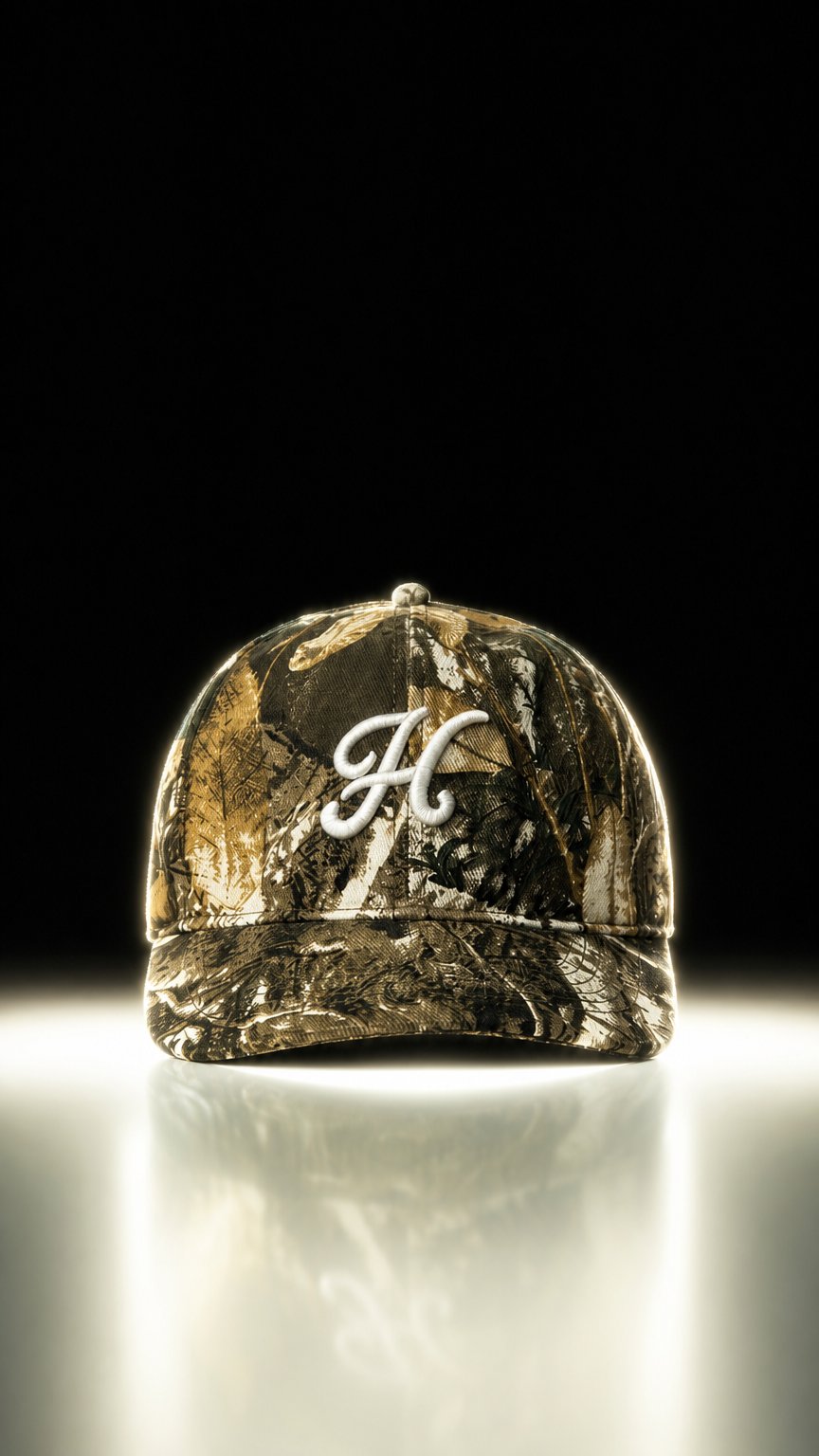 AI product shot of HERITAGE LOGO - 6-PANEL UNSTRUCTURED SNAPBACK - CAMOUFLAGE