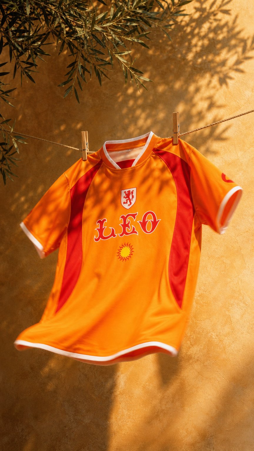 AI product shot of leo soccer jersey
