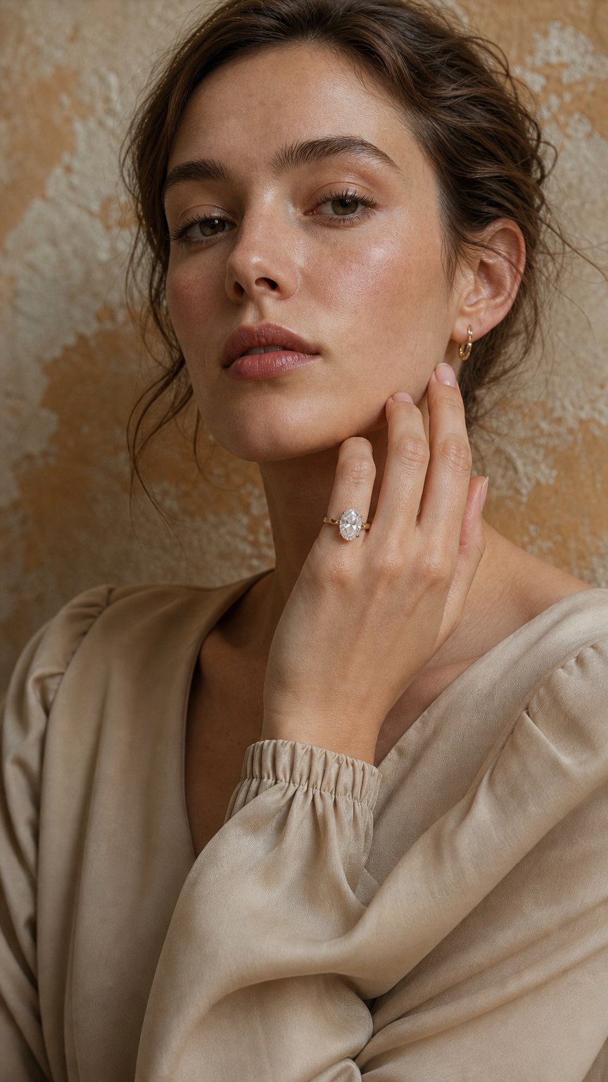 AI product shot of Meg Engagement Ring