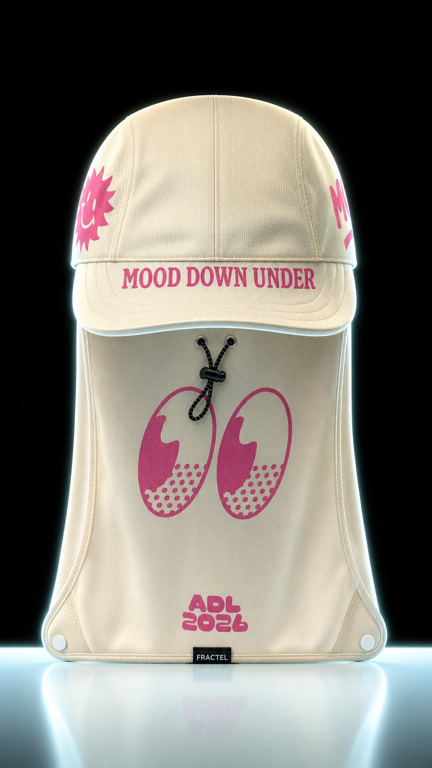 AI product shot of MOOD TDU 2026 Cap