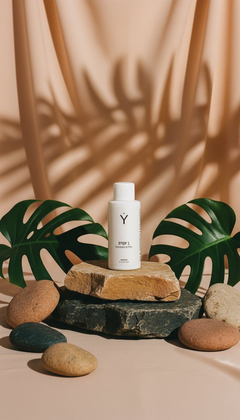 AI product shot of STEP 1 Cleanse & Peel