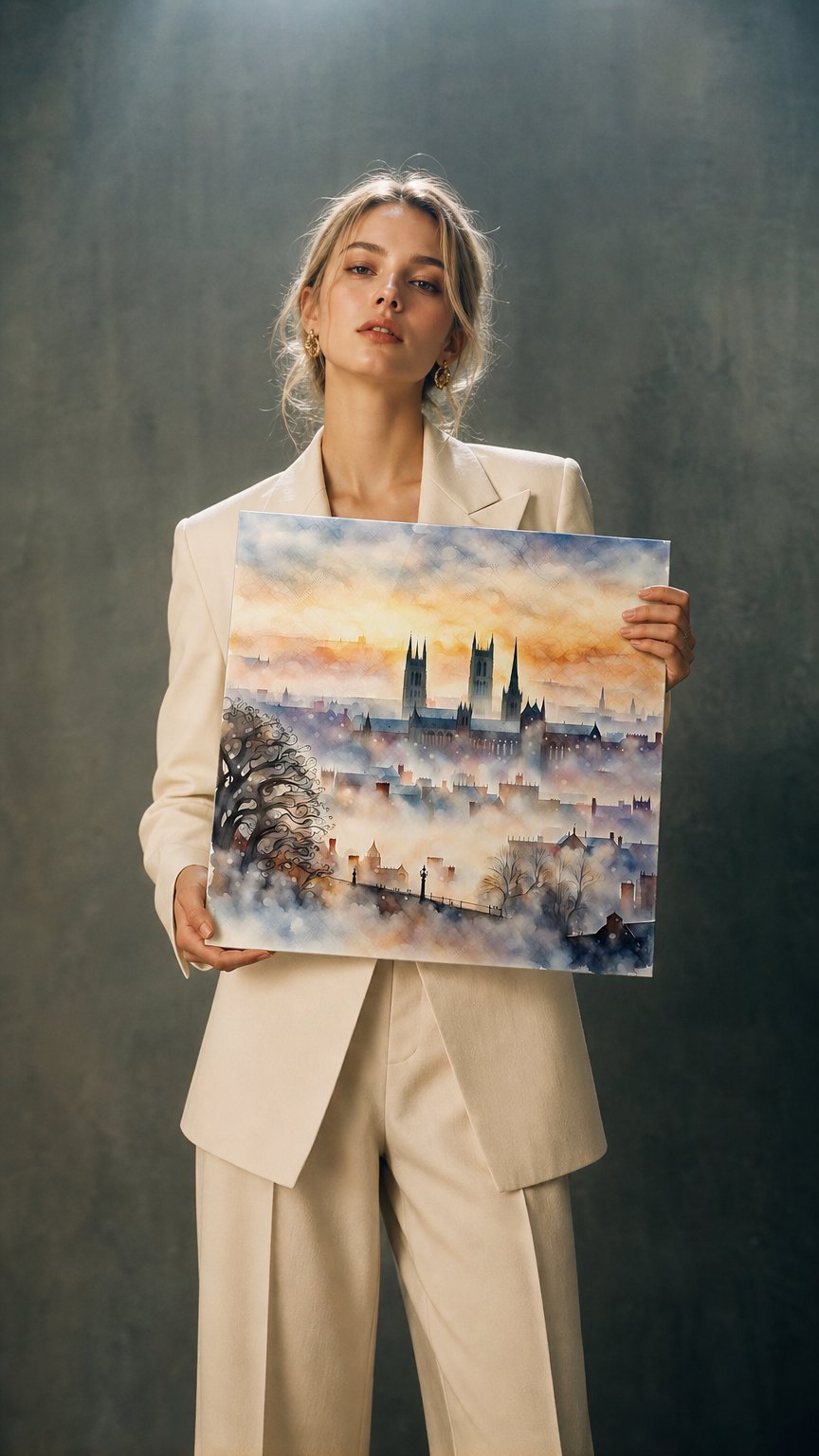 AI product shot of ‘Cathedral City’ #5 – 8” x 8” Art Print