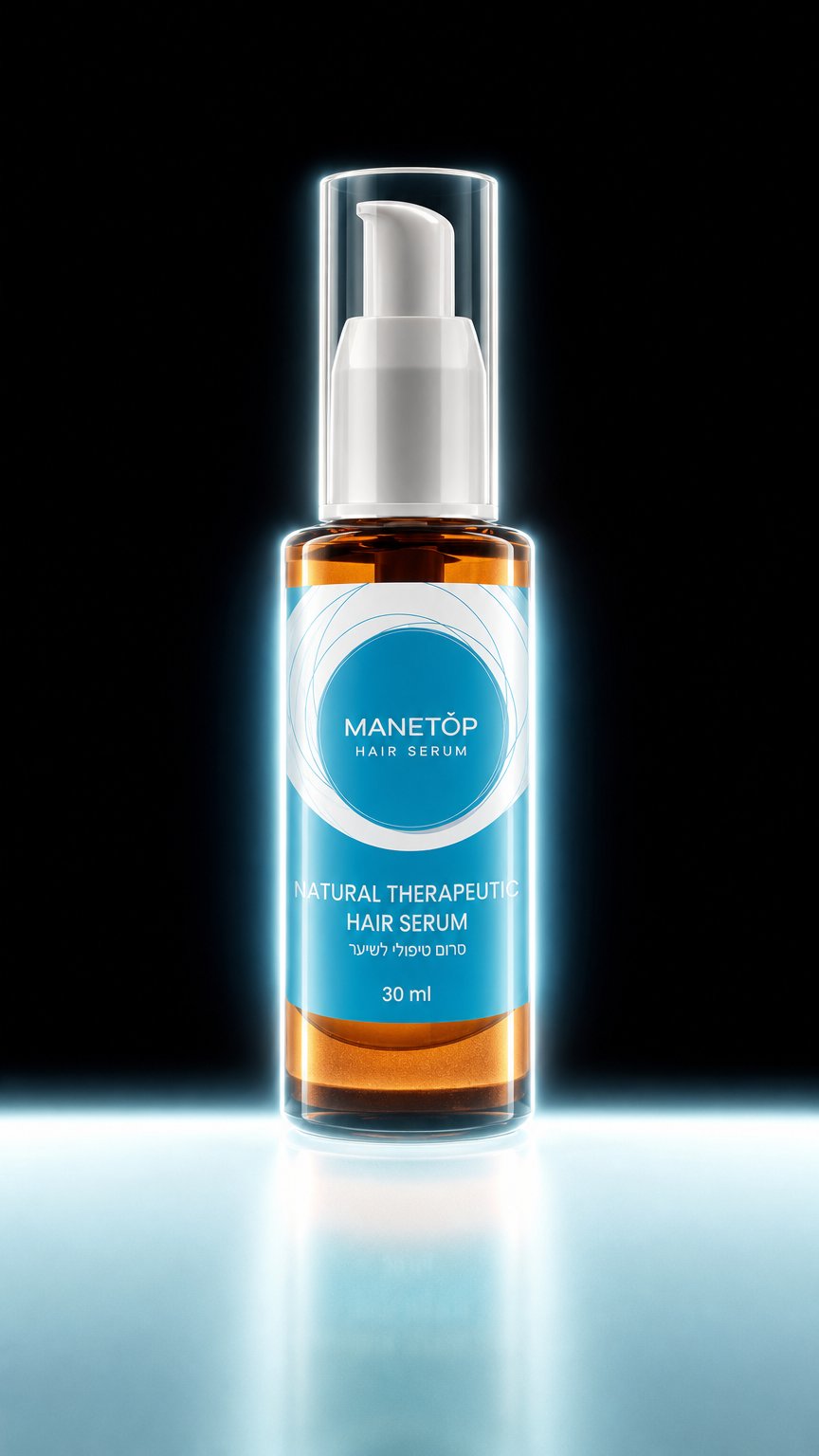 AI product shot of MANETÔP Serum