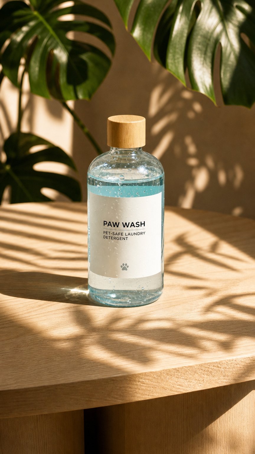 AI product shot of 프리미엄 항균 반려동물 세탁 세제