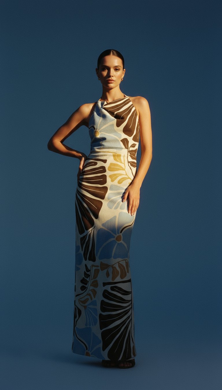 AI product shot of Lola Pleated Midi Dress