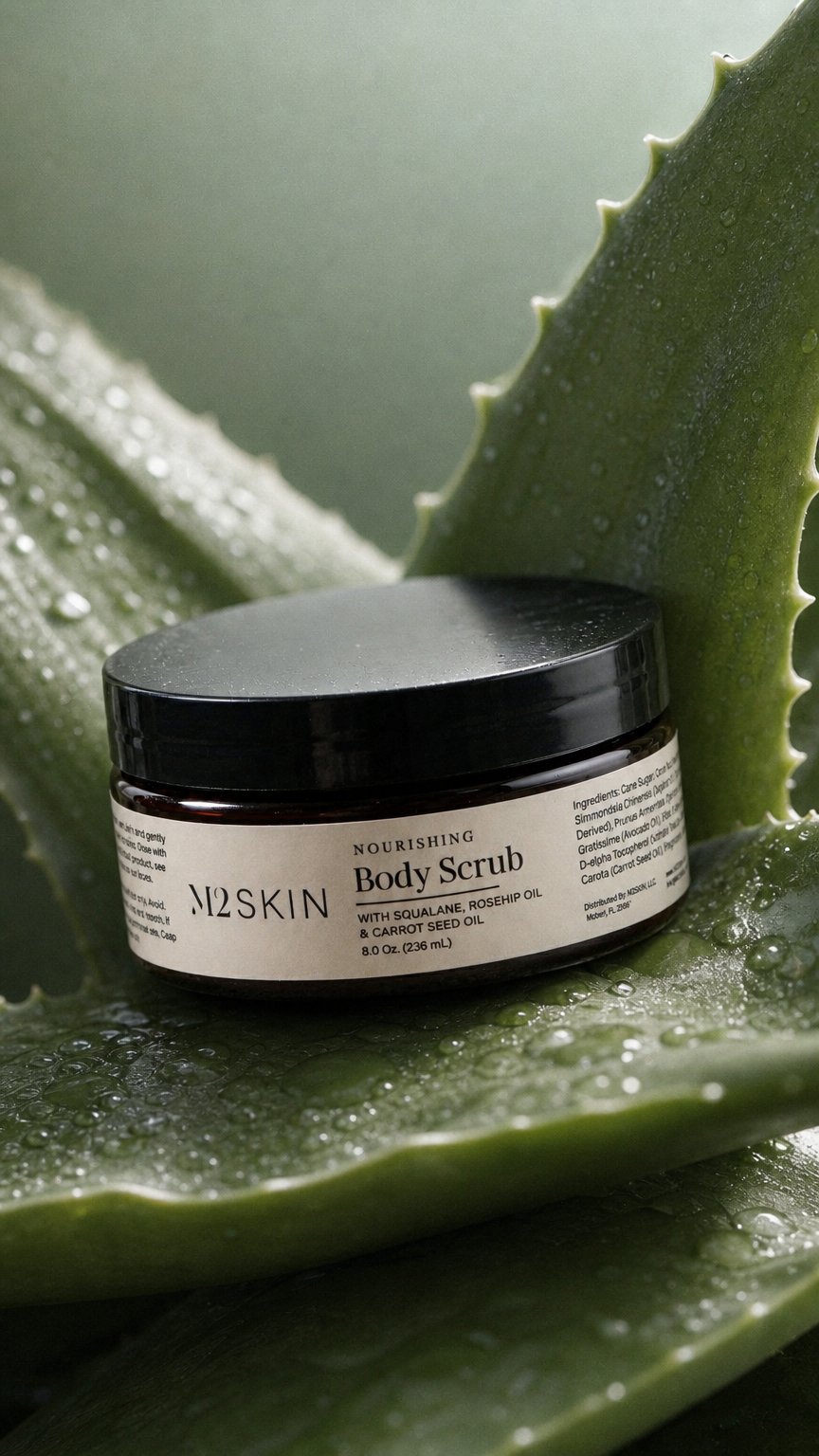 AI product shot of Nourishing Body Scrub
