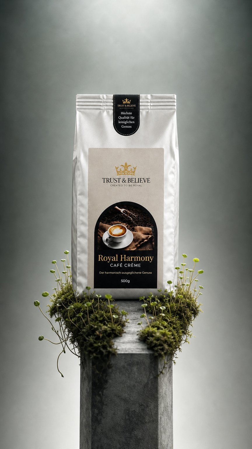AI product shot of Royal Harmony – Café Crème