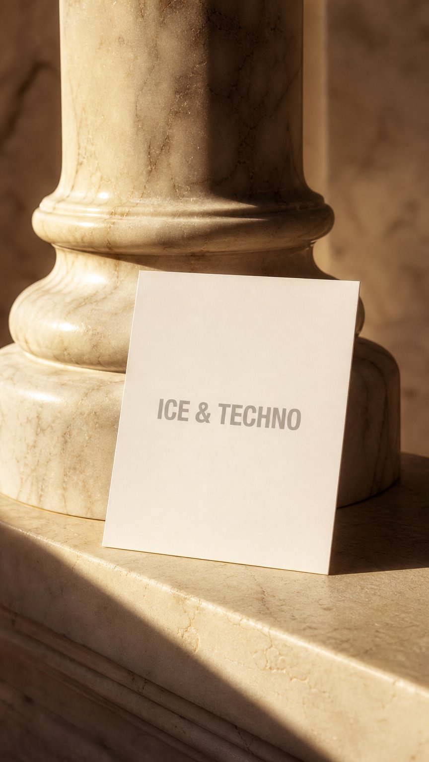 AI product shot of ICE & TECHNO