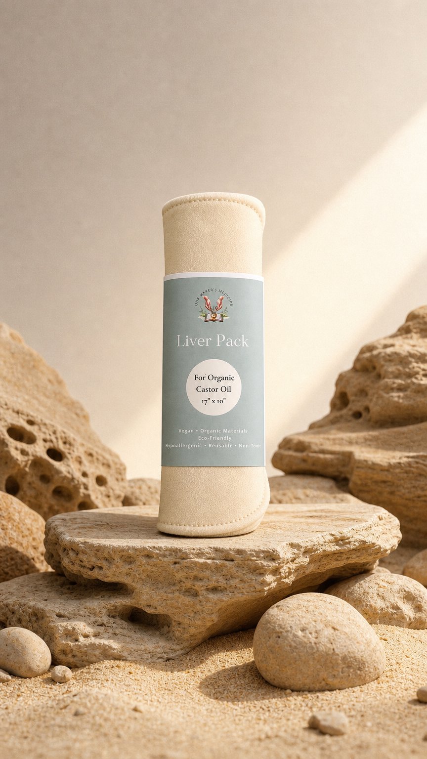AI product shot of LIMITED TIME OFFER - Adult & Children's Liver Castor Oil Packs