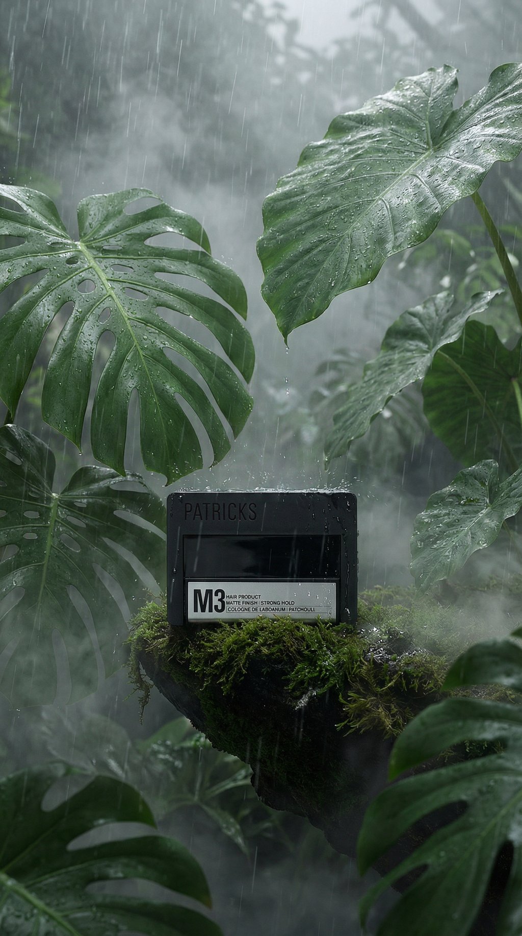 AI product shot of Patricks M3 Strong Hold Styling Product