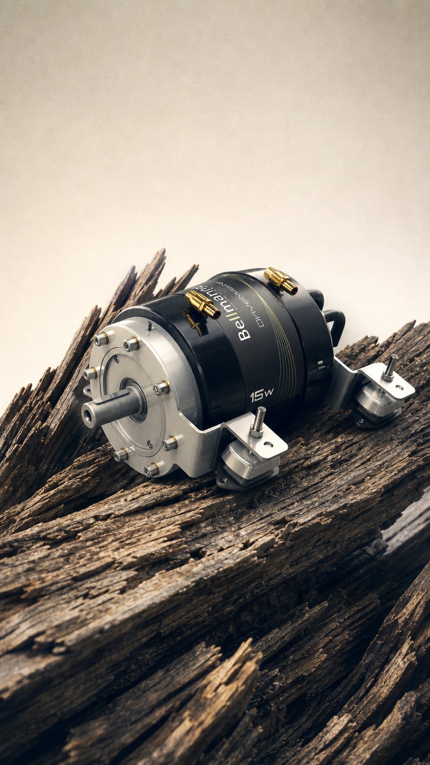 AI product shot of Bellmarine Drivemaster 20W EVO | Elektrische inboard motor