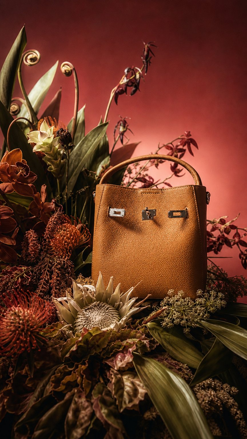 AI product shot of The Archives - The Zuri Mini Bucket Bag