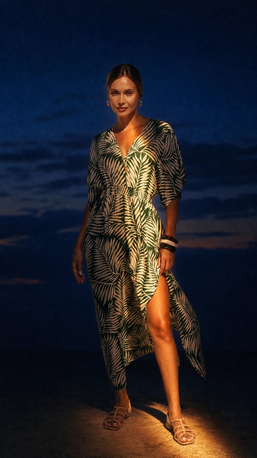 AI product shot of Poppy Serenity Maxi Dress - Drift Green