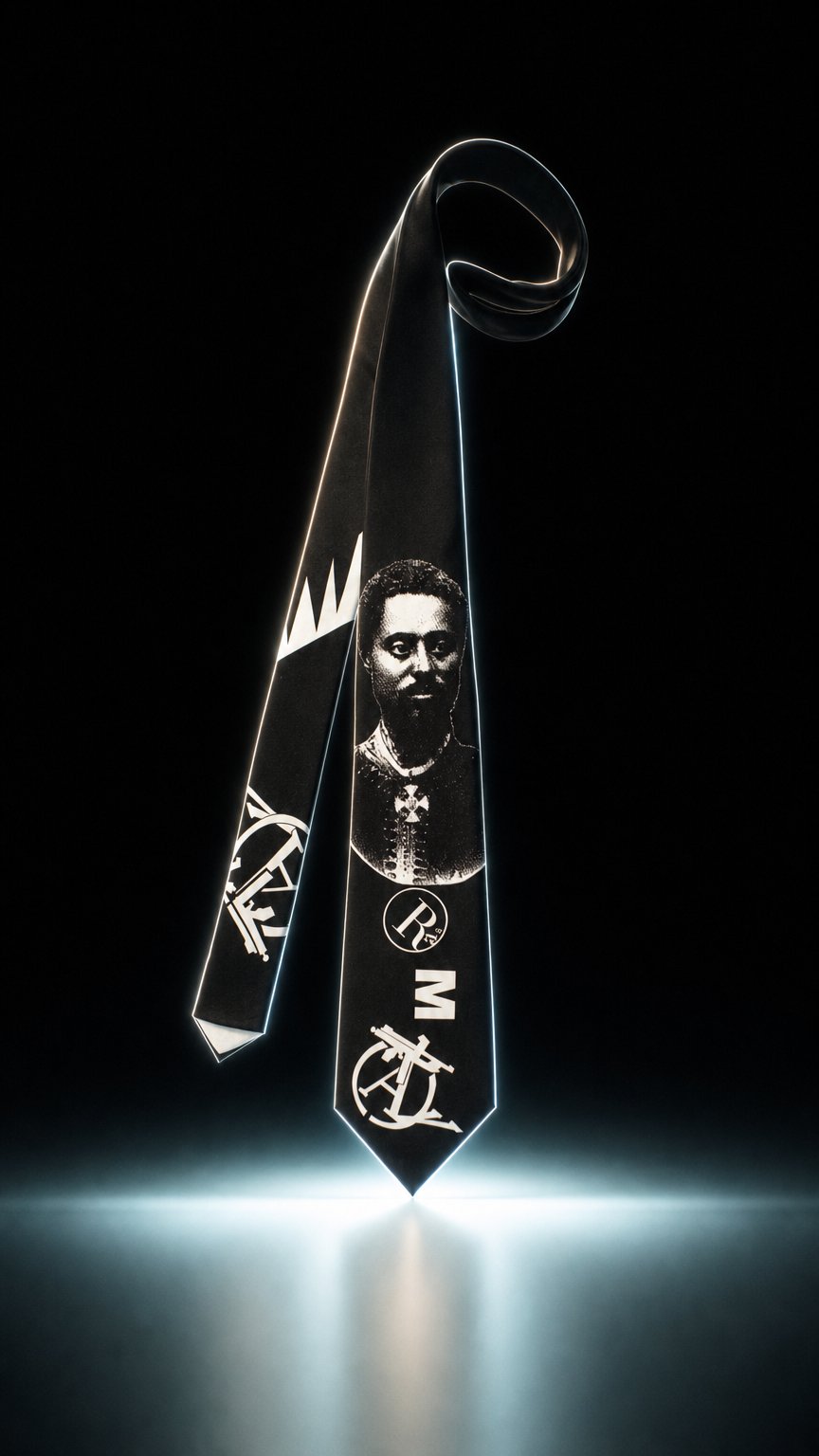 AI product shot of "RAS MAKONNEN" Tie