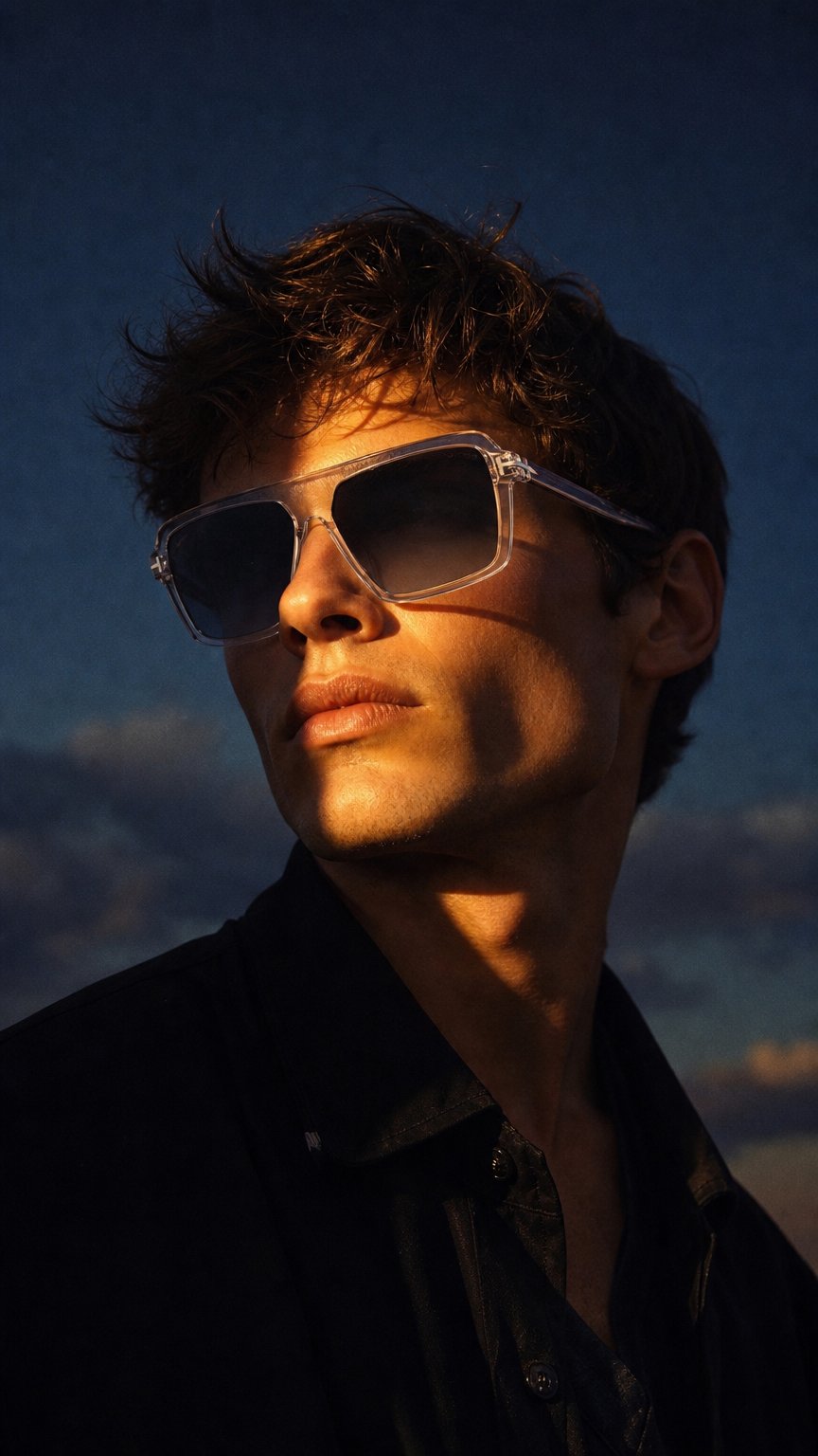 AI product shot of Tom Ford Vincent FT1176 - Crystal