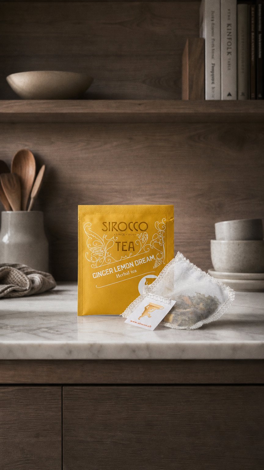 AI product shot of Ginger Lemon Dream