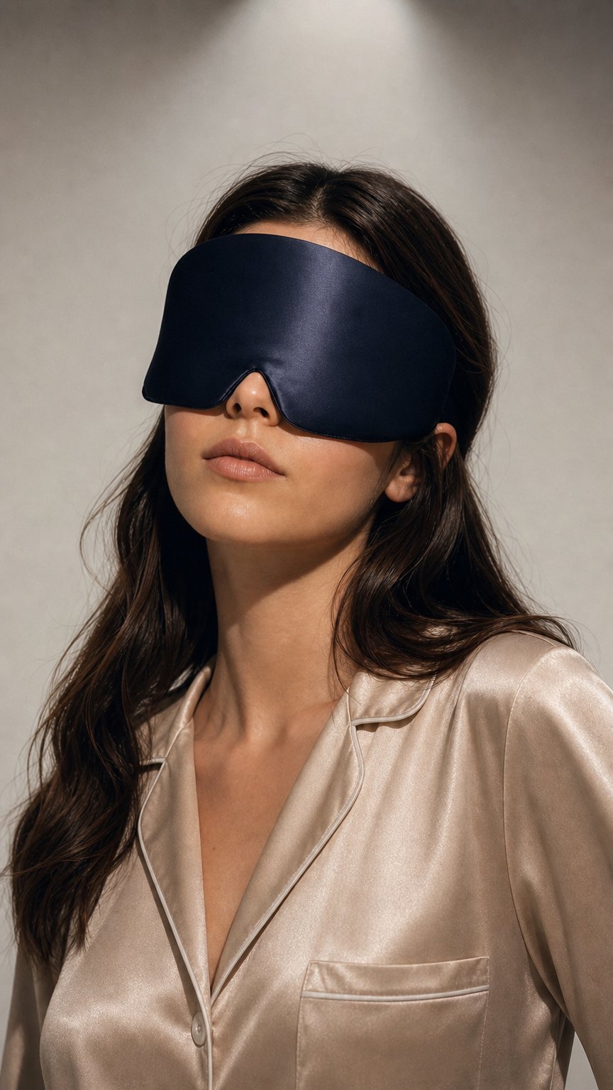 AI product shot of Somna™ Premium Silk Sleep Mask