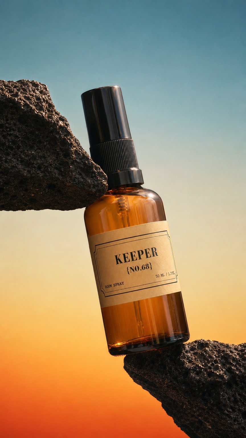 AI product shot of Keeper Room Spray | Sundrift Collection