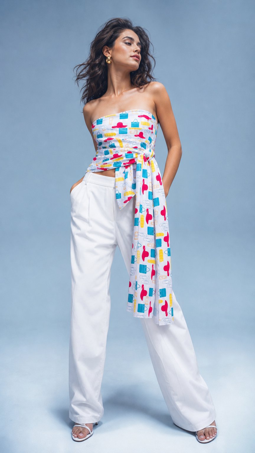AI product shot of Beach Icons (Scarf)