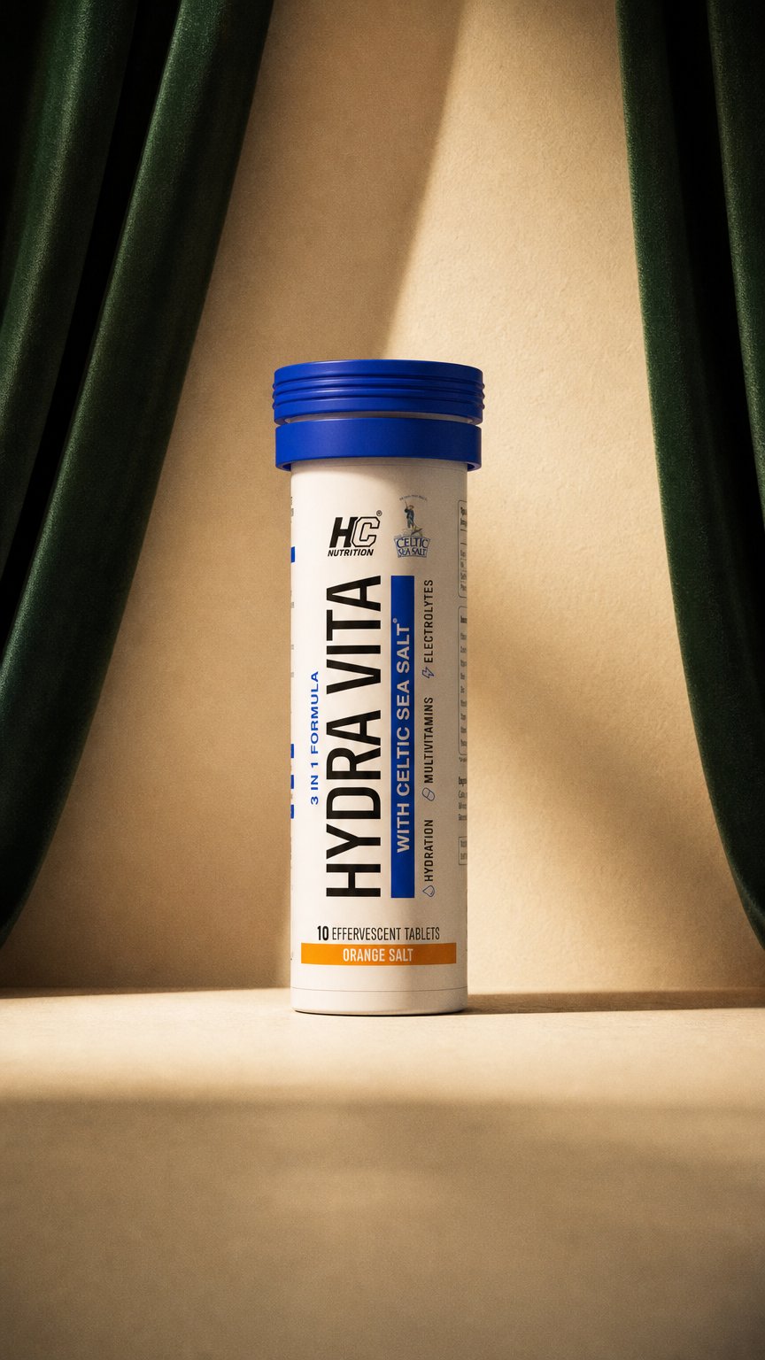 AI product shot of Hydra Vita Hydration + Multivitamins +Electrolytes Effervescent Tablets