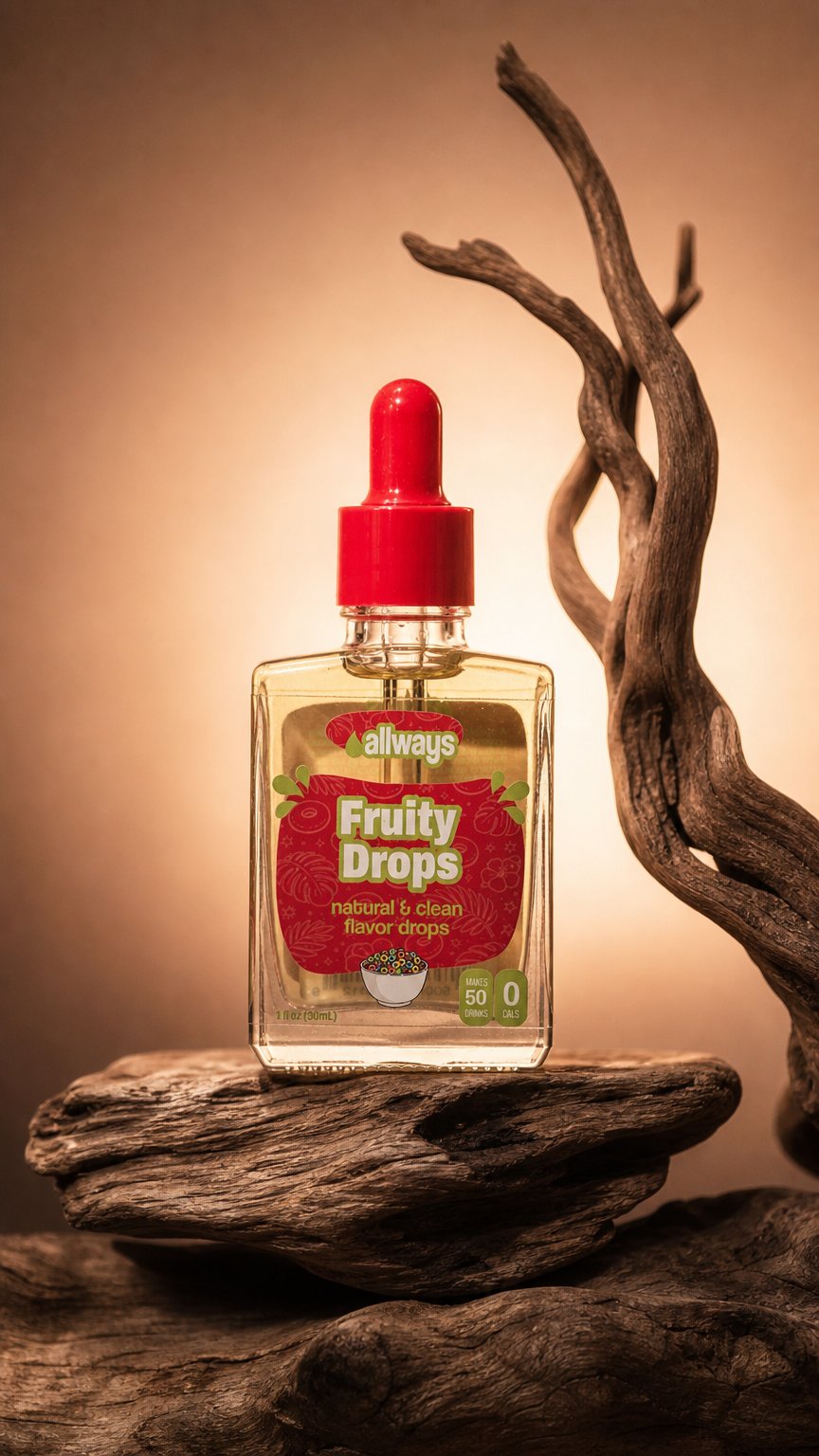 AI product shot of Fruity Drops