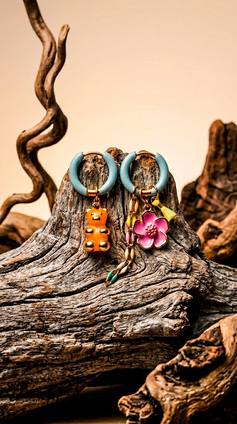 AI product shot of Beertje & Bloem - Oorbellen / Licht Turquoise