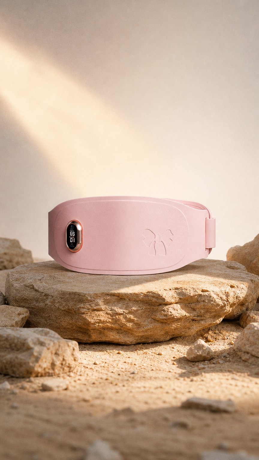 AI product shot of Best Sell New Model Portable Belly Heating Belt CE Certified Menstrual Heating Pad