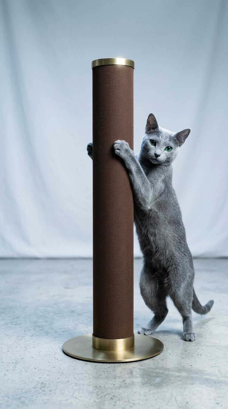 AI product shot of Kratzmöbel für Katzen – gesunde Krallen & geschützte Möbel
