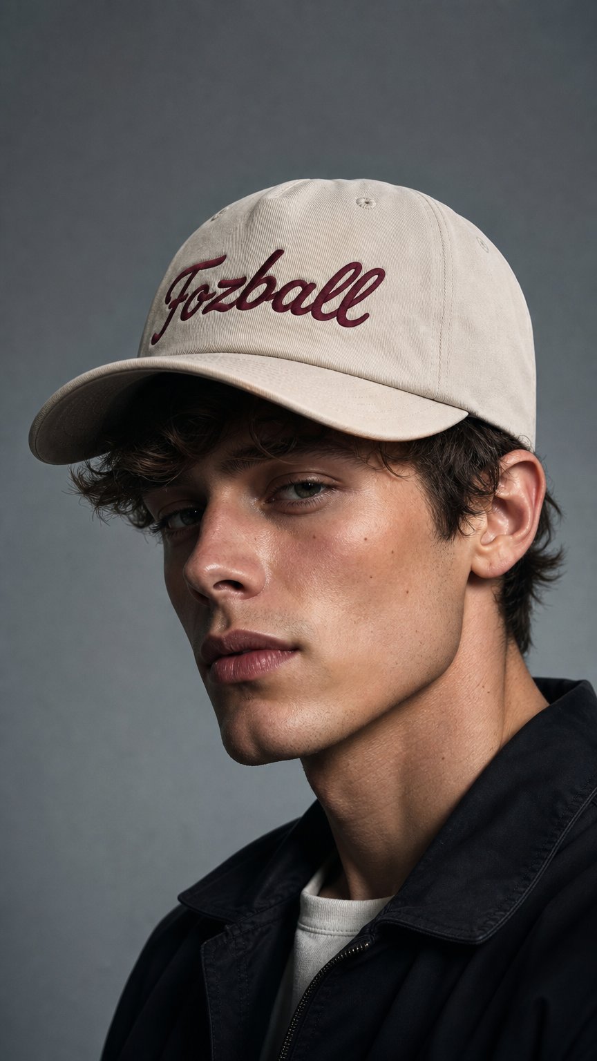 AI product shot of Fozball 5 Panel Cotton Strap Back Bone Cap