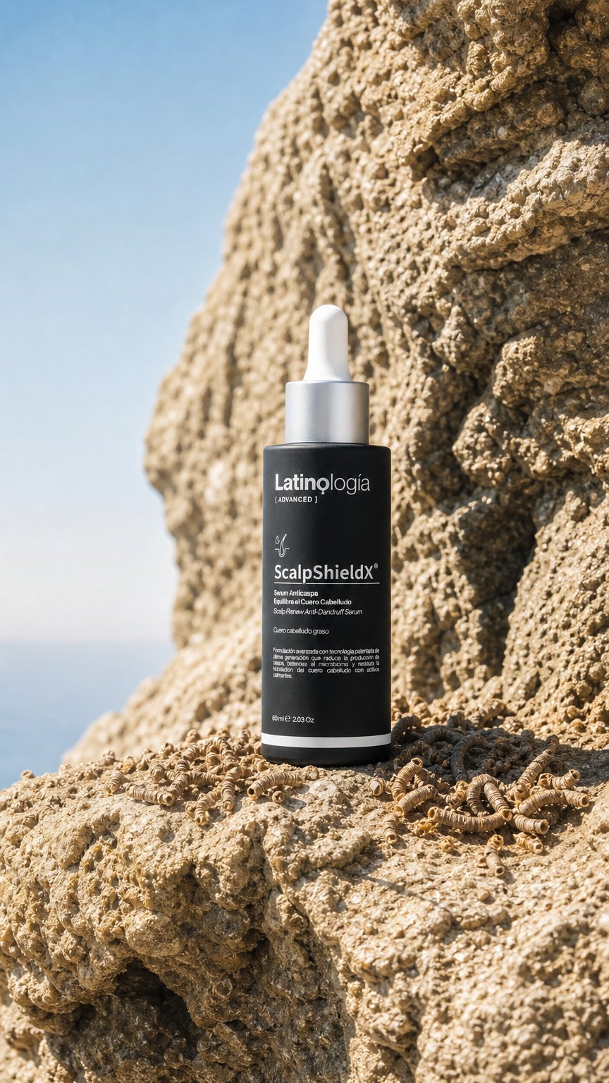 AI product shot of ScalpShieldX: Serum Anticaspa
