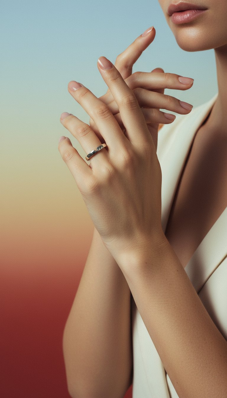 AI product shot of ring "Heart Corner"