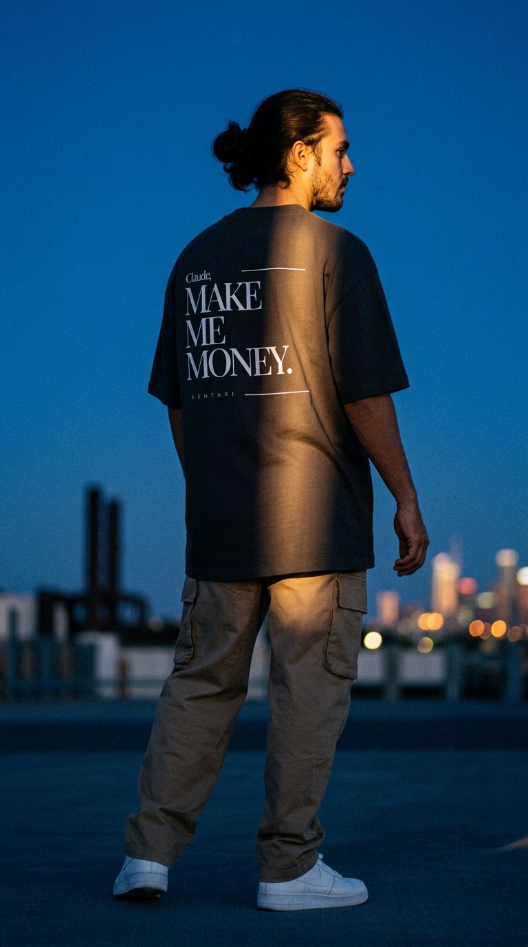 AI product shot of The Claude Tee