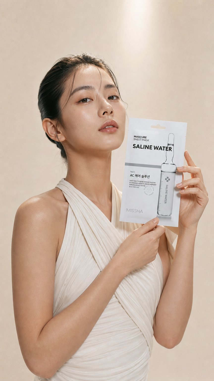AI product shot of MISSHA – Mascure Solution Sheet Mask, Saline Water, 28ml