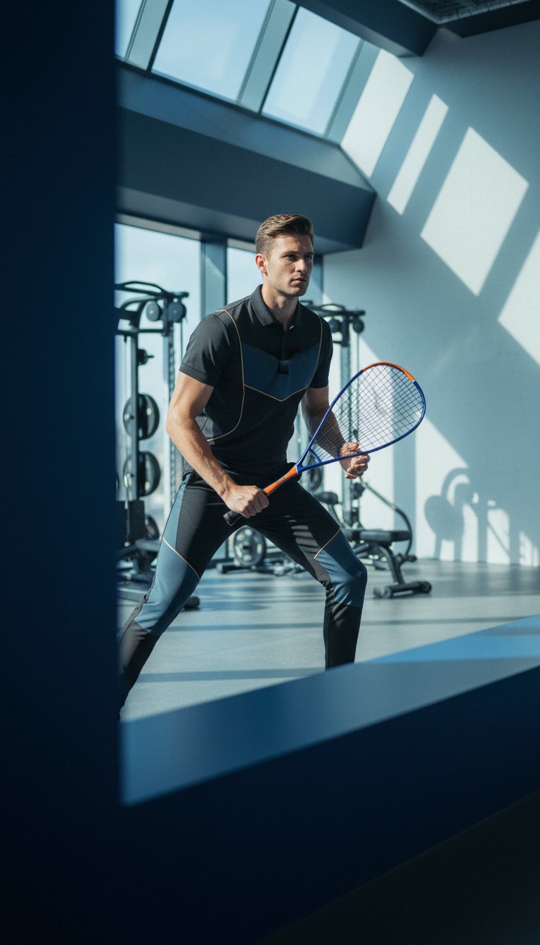 AI product shot of Decathlon Squash Racket Perfly Speed 135