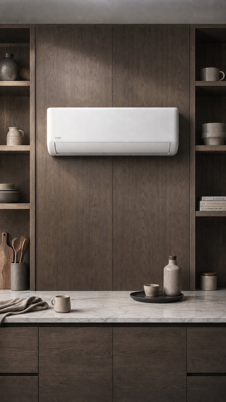 AI product shot of VIVAX R PRO design air conditioner ACP-09CH25AERI PRO R32
