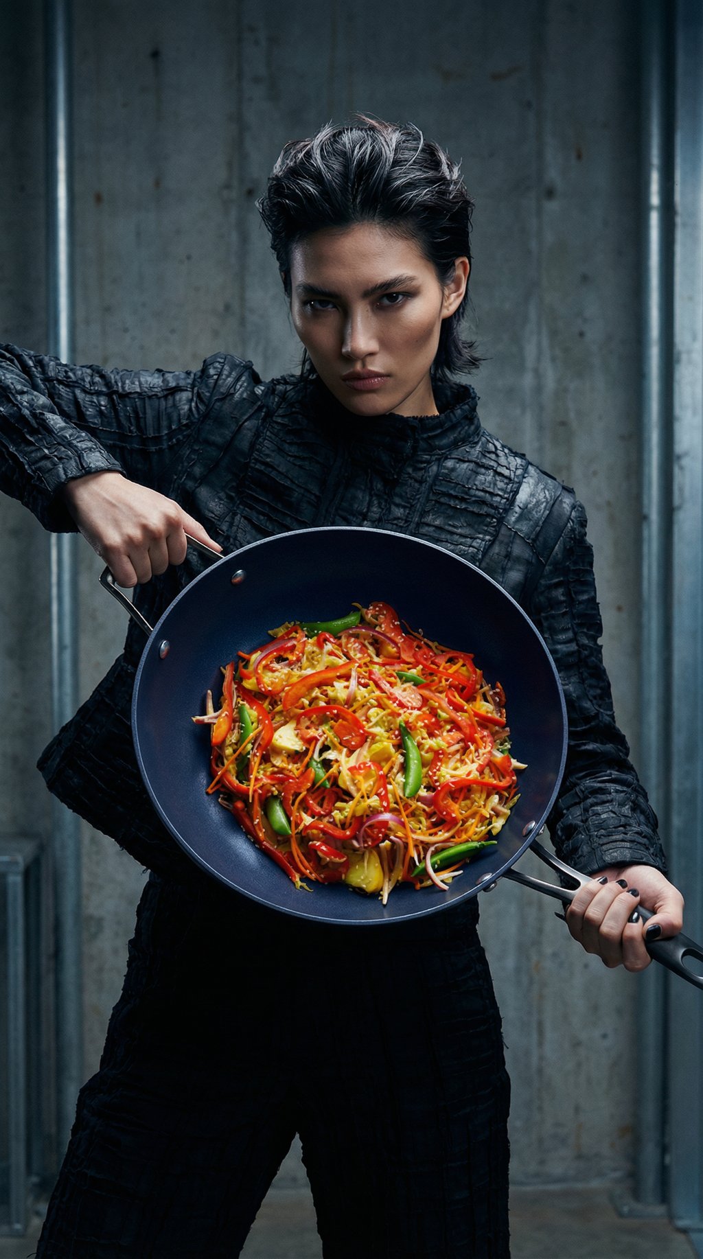 AI product shot of Wok with Lid 32cm