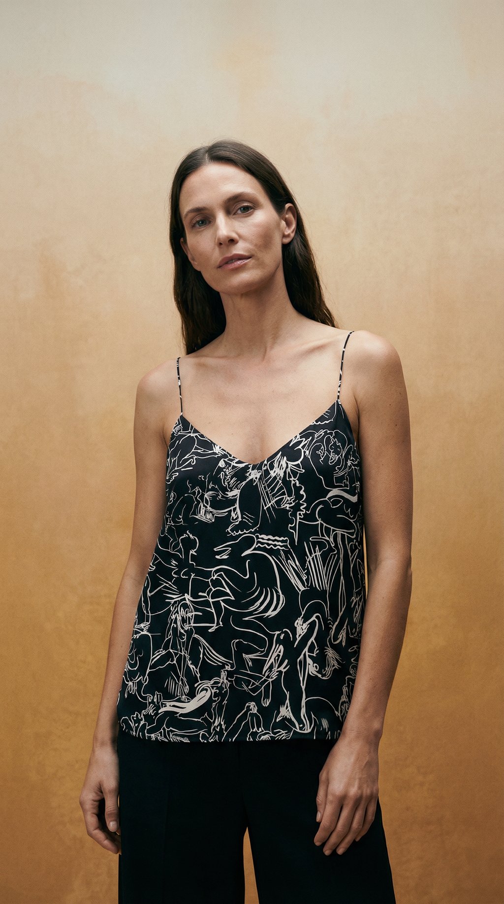 AI product shot of Camille Henrot Artwork Black Top