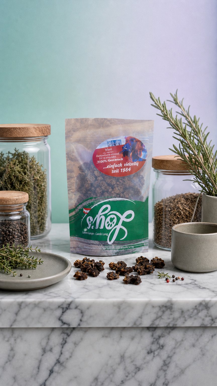 AI product shot of Natur Mini-Snack Rinderlunge 100g