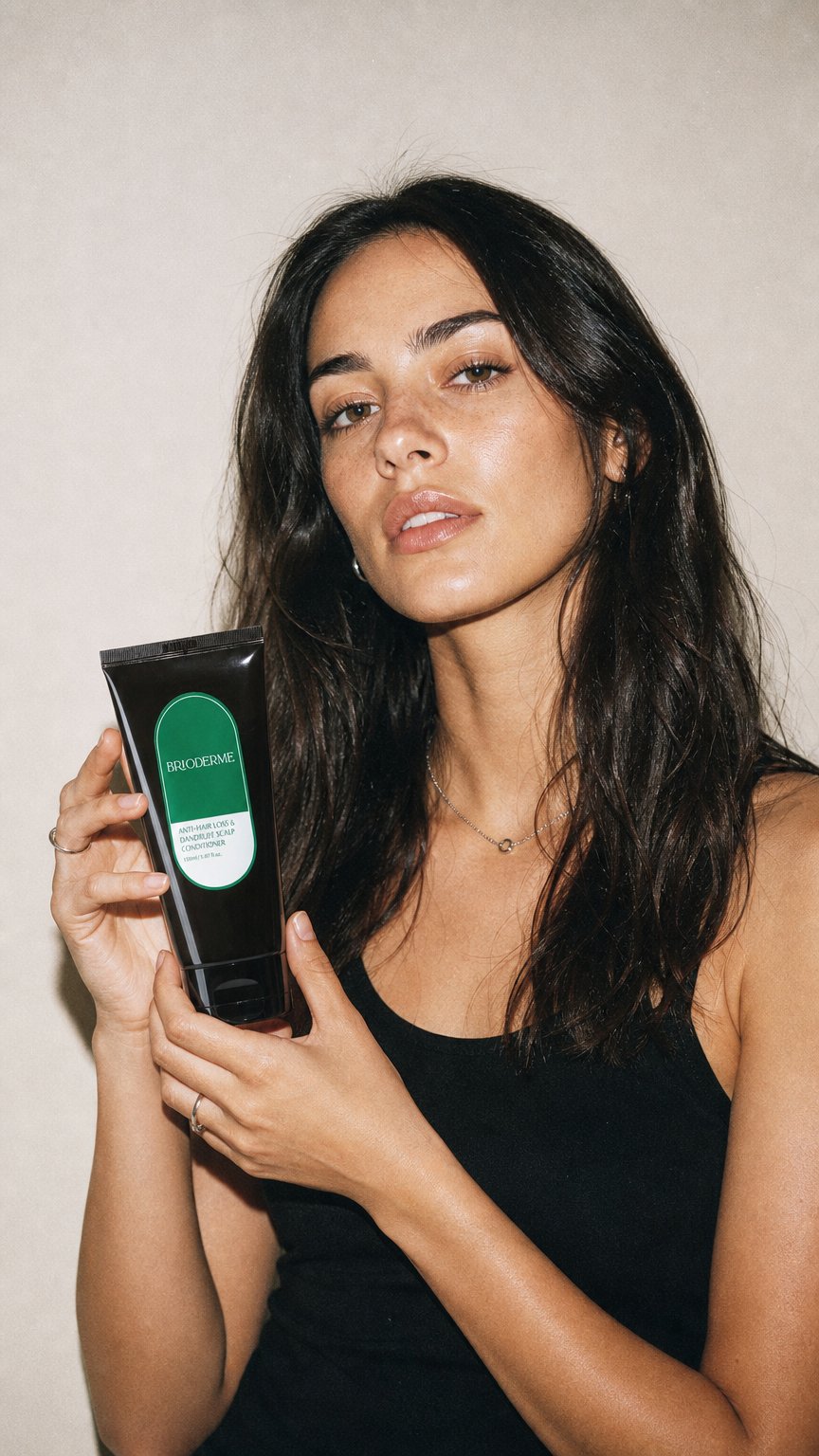 AI product shot of BRIODERME Anti-Hair Loss Dandruff Scalp Conditioner 150ml