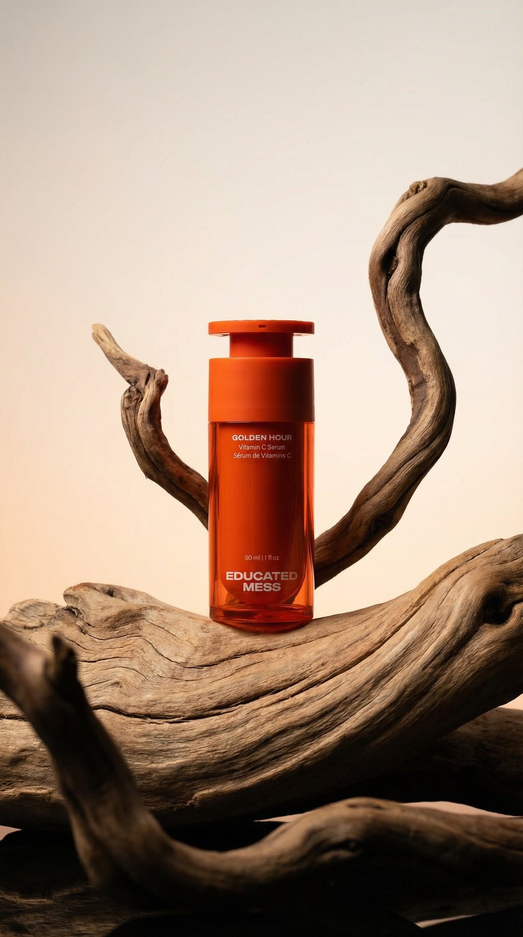 AI product shot of Golden Hour Gold-Stabilized Vitamin C Serum