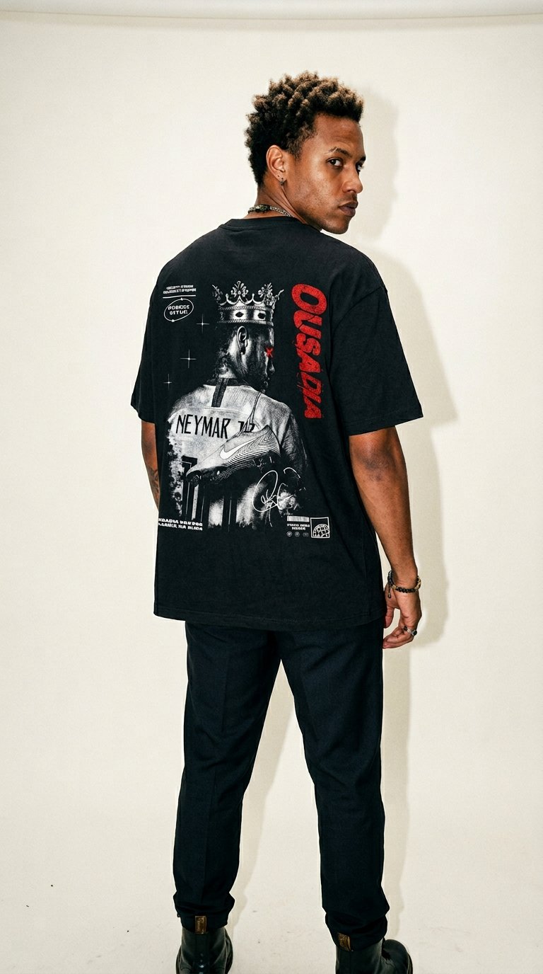 AI product shot of Neymar Heavyweight T-Shirt