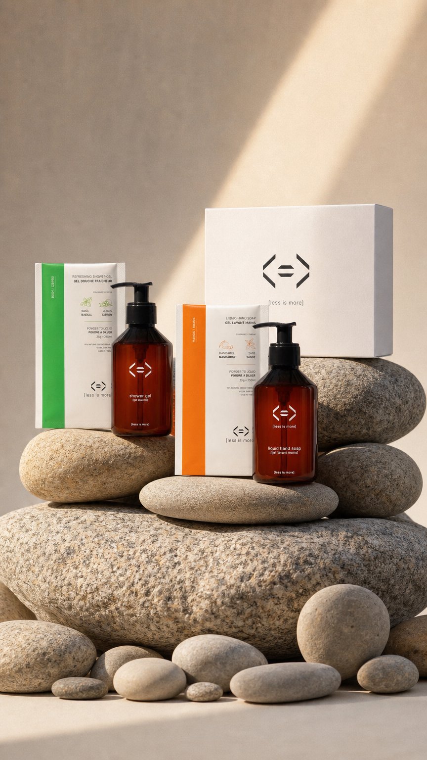 AI product shot of energizing set [hands and body]