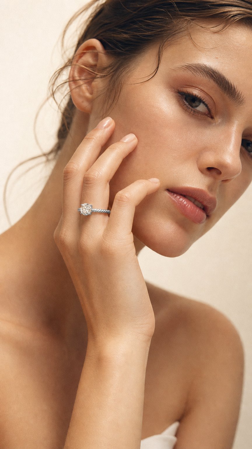 AI product shot of Aurelia Bloom Diamond Ring