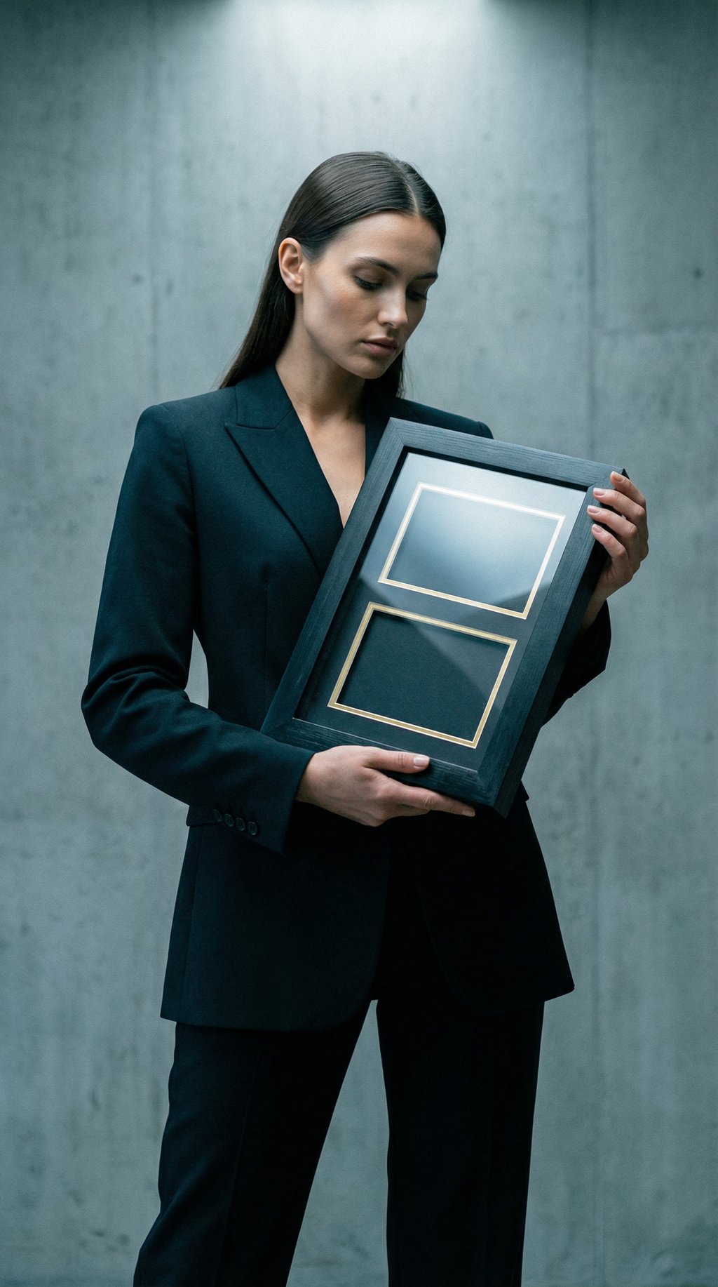 AI product shot of Medal & Photo Frame | Celebrate Your First or Best Race
